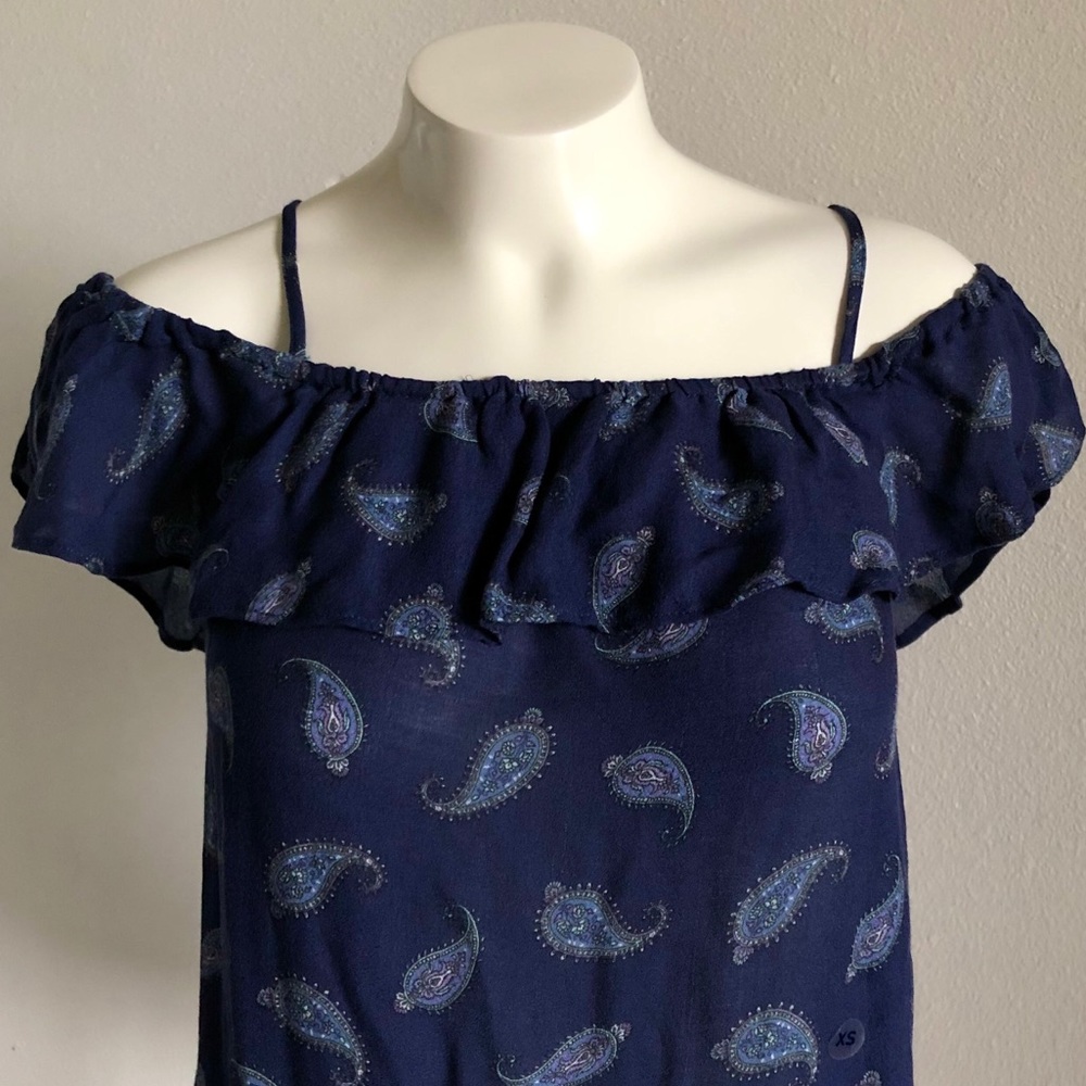 NWT American Eagle Navy Off-Shoulder Tank Top - Picture 3 of 13